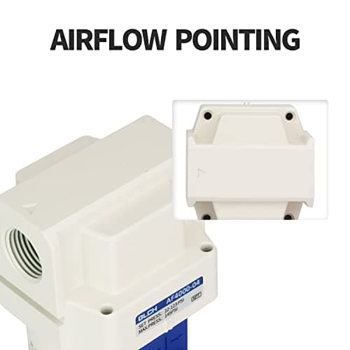 BLCH 1/2" NPT Air Line Dryer - Air Dryer for Compressor,Compressed Air Dryer Air Drying System AF4000-04 Manual Drain Poly Bowl 0-160 PSI 5μm image