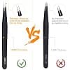 3PCS Precision Tweezers Set, Upgraded Anti-Static Stainless Steel of Tweezers, for Electronics, Soldering, Laboratory Work, Jewelry-Making, Model, Craft image