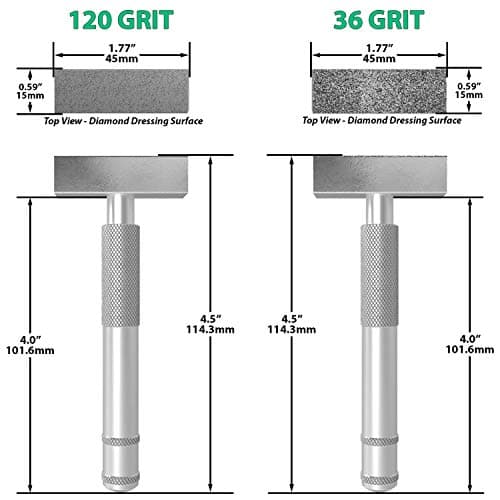 ATLIN Grinding Wheel Dressing Tool - 36 Grit & 120 Grit Diamond Dresser - True Up and Restore Grinding Wheels image