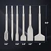 ZELCAN Chisel Set with SDS Plus Shanks, 6pc Masonry Concrete Drill Bit Set, Tile Grooving Scraping Flat Point Scaling Chisels 40Cr Steel Rotary Hammer Drill Tool Kit SDS Plus Bits  image