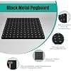Peg Board, 4 Pack Metal Pegboard Panels Black Pegboards Wall Organizer with Bent Frame Large Heavy Duty Peg Board for Walls Home, Garage Tool Storage, Office Organization, Craft Ro image