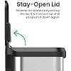 iTouchless SoftStep EXP 20 Gallon Step Pedal Trash Can Recycling Bin with Odor Filter Stainless Dent-Proof Plastic Lid Garbage Trashcan 75 Liter Home Office Work Bedroom Living Roo image