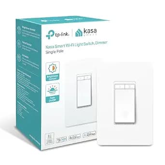 Kasa Smart Dimmer Switch HS220, Single Pole, Needs Neutral Wire, 2.4GHz Wi-Fi Light Switch Works with Alexa and Google Home, UL Certified, No Hub Required, 1 Pack image