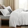 Bedsure White Duvet Cover Queen Size - Soft Double Brushed Duvet Cover for Kids with Zipper Closure, 3 Pieces, Includes 1 Duvet Cover (90"x90") & 2 Pillow Shams, NO Comforter image