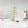 pickpiff Jewelry Stand Holder Organizer: 14.5" Sturdy Jewelry Hanger, Gift for Women, Gold Jewlery Tower for Necklace, Earring, Bracelet image