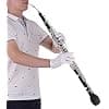 Professional English Horn Alto Oboe F Key Synthetic Wood Body Silver-Plated Keys Woodwind Instrument with Reed Gloves Cleaning Cloth Case Carry Mini Screwdriver,Professional Alto O image