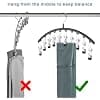 Legging Organizer for Closet, Metal Yoga Pants Hangers 2 Pack w/10 Clips Holds 20 Leggings, Space Saving Hanging Closet Organizer w/Rubber Coated Closet Organizers and Storage, Bla image