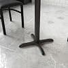 Flash Furniture Beverly 22" x 22" Restaurant Table X-Base with 3" Diameter Table Height Column, Commercial X-Base Cast Iron Table Base, Black image