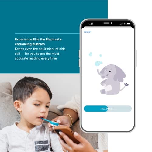 Kinsa Smart,Fever, Digital Medical Baby, Kid and Adult Termometro - Accurate, Fast, FDA Cleared Thermometer for Oral, Armpit or Rectal Temperature Reading - QuickCare image