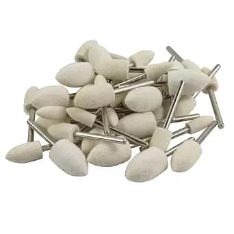 40 Pcs Bullet Shape Wool Polishing Bits - 1/8'' Shank Wool Felt Buffing Polishing Cone Kits for Dremel Rotary Tools (6mm/8mm/10mm/12mm) image