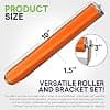 Ultimation 2 Pack Polyurethane Coated Roller with Bracket - Conveyor Rollers for Smooth Material Handling, Durable Construction - 1.5" Diameter Roller - 10" Between Frame, 9-7/16"  image