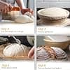 Superbaking Banneton Bread Proofing Basket, Sourdough Bread Baking Supplies, Round 9 Inch Sourdough Starter Kit, Proofing Basket for Bread Baking, Bread Making Supplies Tools, Bann image