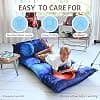 Butterfly Craze Floor Pillow Case, Mattress Bed Lounger Cover, Galaxy Blue, Queen Size - Cozy Seating Solution for Kids & Adults, Recliner Cushion, for Reading, TV Time (Pillow Not image