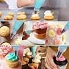 Piping Bags and Tips Set, Reusable Piping Bags, Frosting Piping Kit for Baking with Pastry Bags and Tips, Standard Converters, Silicone Rings, Cake Decorating Tools Supplies for Co image