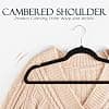 HOUSE DAY Black Velvet Hangers 60 Pack, Non Slip Clothes Felt Hanger Heavy Duty for Coat, Premium Slim Space Saving Suit Hangers for Closet Organizer, 360° Rotating Silver Hook image