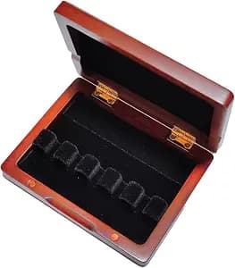 Wooden Bassoon Reed Case, Red/Black, for 3/5/10 Reeds (for 5 reeds, Red) image