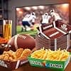 OHOME Football Party Supplies - 40 Pack Superbowl Party Decorations 2025 | Football Plates Disposable Trays for Football Party Favors - Football Accessories Decor for Birthday Part image