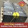 3 inch Steel Bullet Hinge with Zerk Grease Fitting and Bushing (10) image