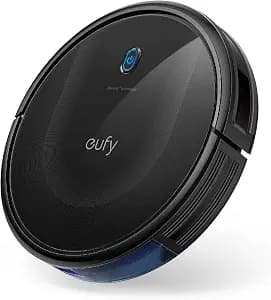 eufy Robot Vacuum 11S MAX, Super Thin, Powerful Suction, Quiet, Self-Charging Robotic Vacuum Cleaner, Cleans Hard Floors to Medium-Pile Carpets, Black image