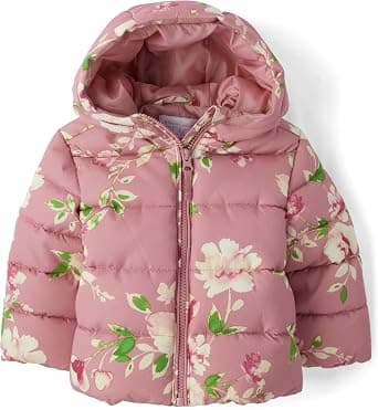 The Children's Place Baby and Toddler Girls' Medium Weight Wind-Resistant, Water-Resistant Puffer Jacket image